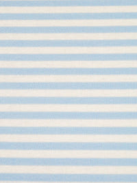 Beau Blue/White Cotton/Polyester Horizontal Stripe Weave Interlock Knit 60W