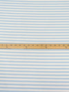 Beau Blue/White Cotton/Polyester Horizontal Stripe Weave Interlock Knit 60W