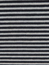 Muted Black/Off-White Cotton/Polyester Horizontal Stripe Interlock Knit 60W