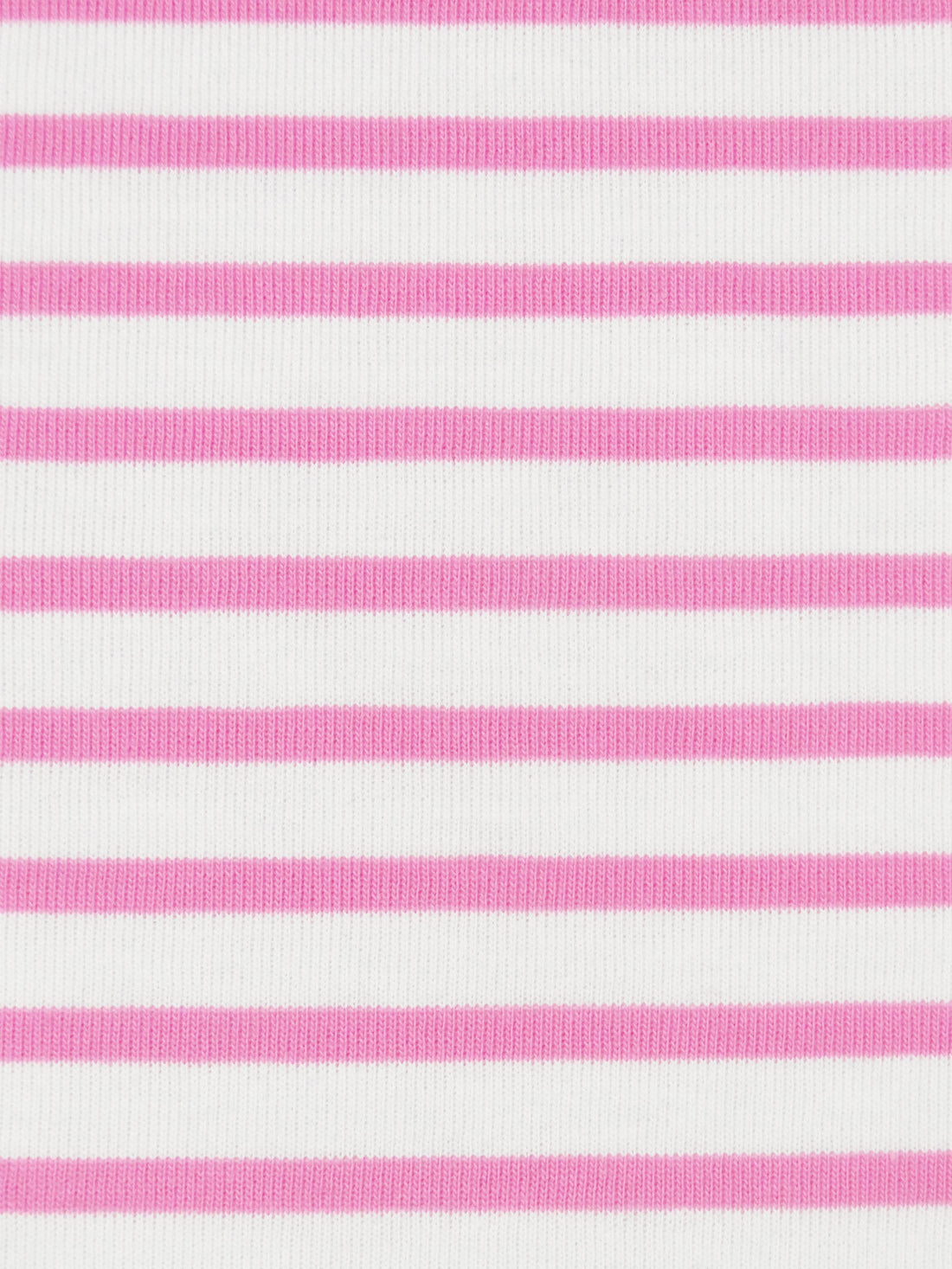 White/Bubblegum Pink Cotton/Polyester Horizontal Stripe Weave Jersey Knit 56W