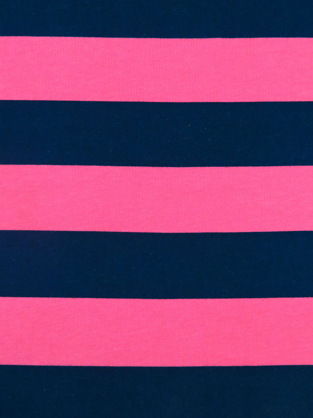 Midnight Navy/French Pink Cotton/Lycra Horizontal Stripe Print Jersey Knit 60W