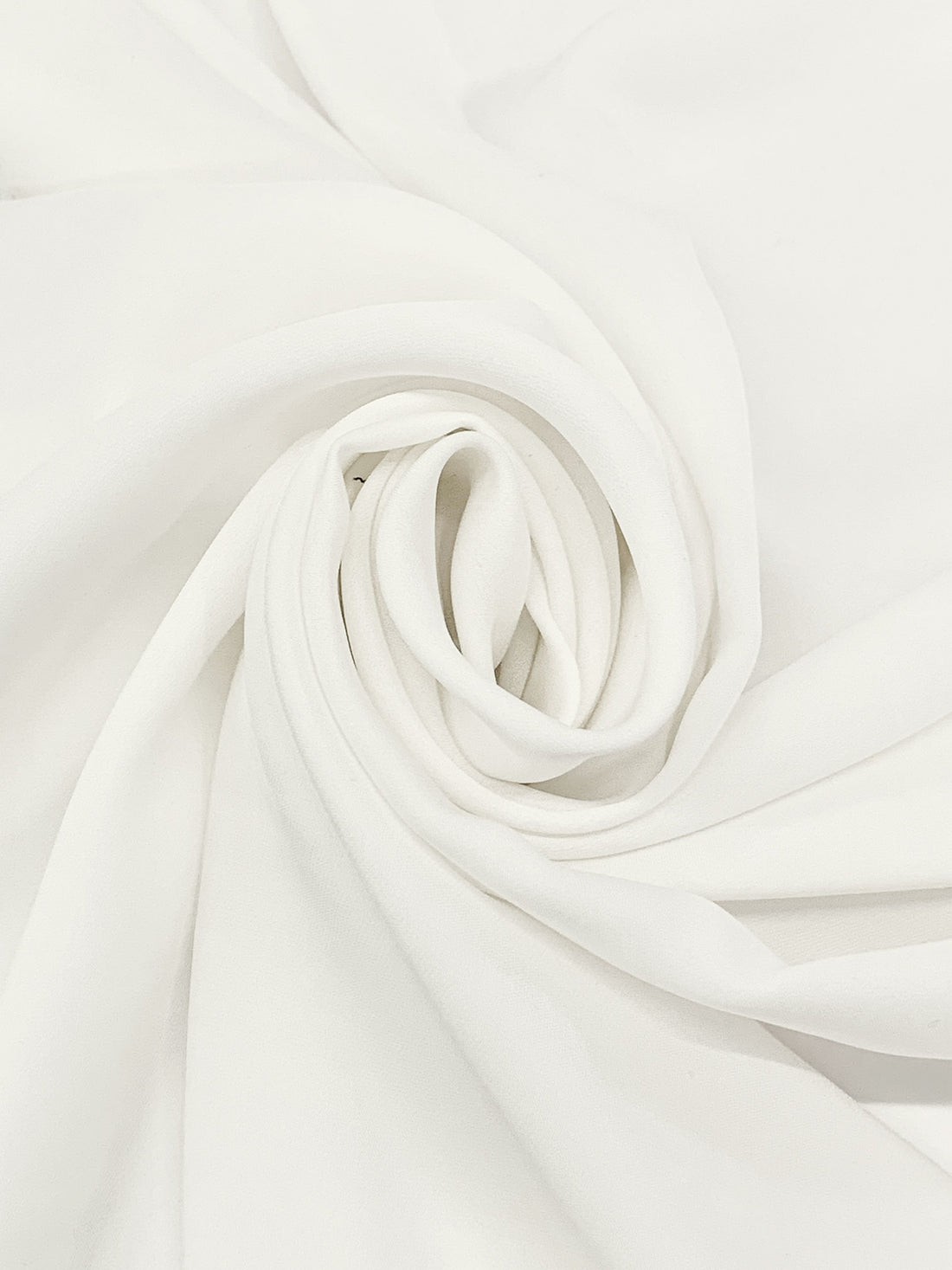 Penguin White 100% Silk Double Georgette - NY Designer - 54W