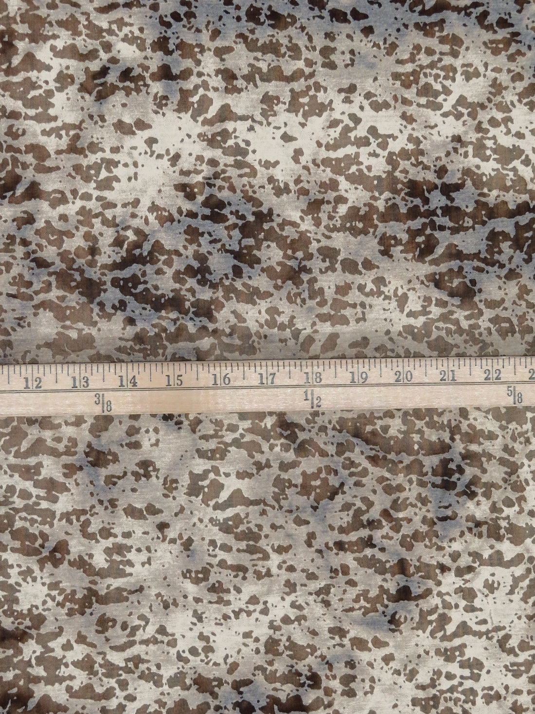 Dover White/Deep Brown Polyester/Rayon Abstract Print Burnout Knit 60W