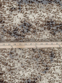 Dover White/Deep Brown Polyester/Rayon Abstract Print Burnout Knit 60W