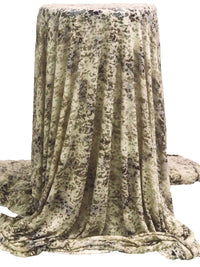 Dover White/Deep Brown Polyester/Rayon Abstract Print Burnout Knit 60W
