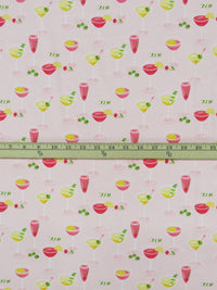 Pink Lemonade/Kelly Green/Paradise Pink/Multi Organic Cotton/Lycra Mixed Drinks Print Jersey Knit - NY Designer - 60W