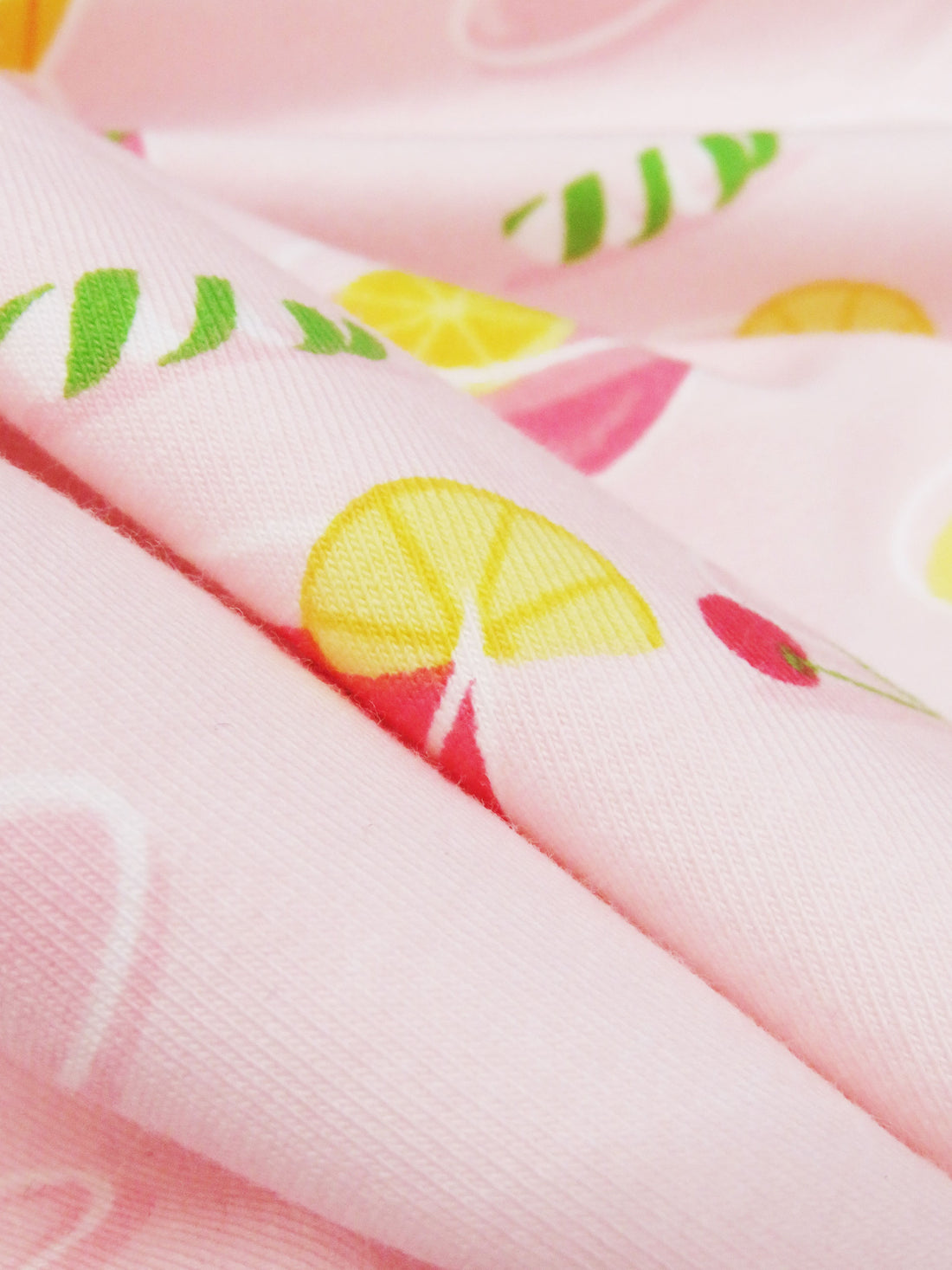 Pink Lemonade/Kelly Green/Paradise Pink/Multi Organic Cotton/Lycra Mixed Drinks Print Jersey Knit - NY Designer - 60W