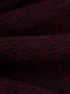 Dark Maroon/Black 100% Polyester Heathered Rib Sweater Knit 57W