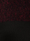Dark Maroon/Black 100% Polyester Heathered Rib Sweater Knit 57W
