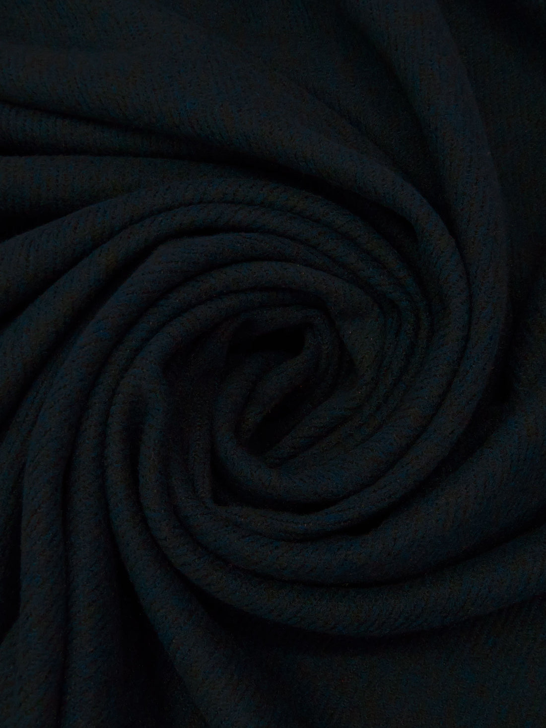 Dark Blue/Black 100% Polyester Heathered Rib Sweater Knit 57W