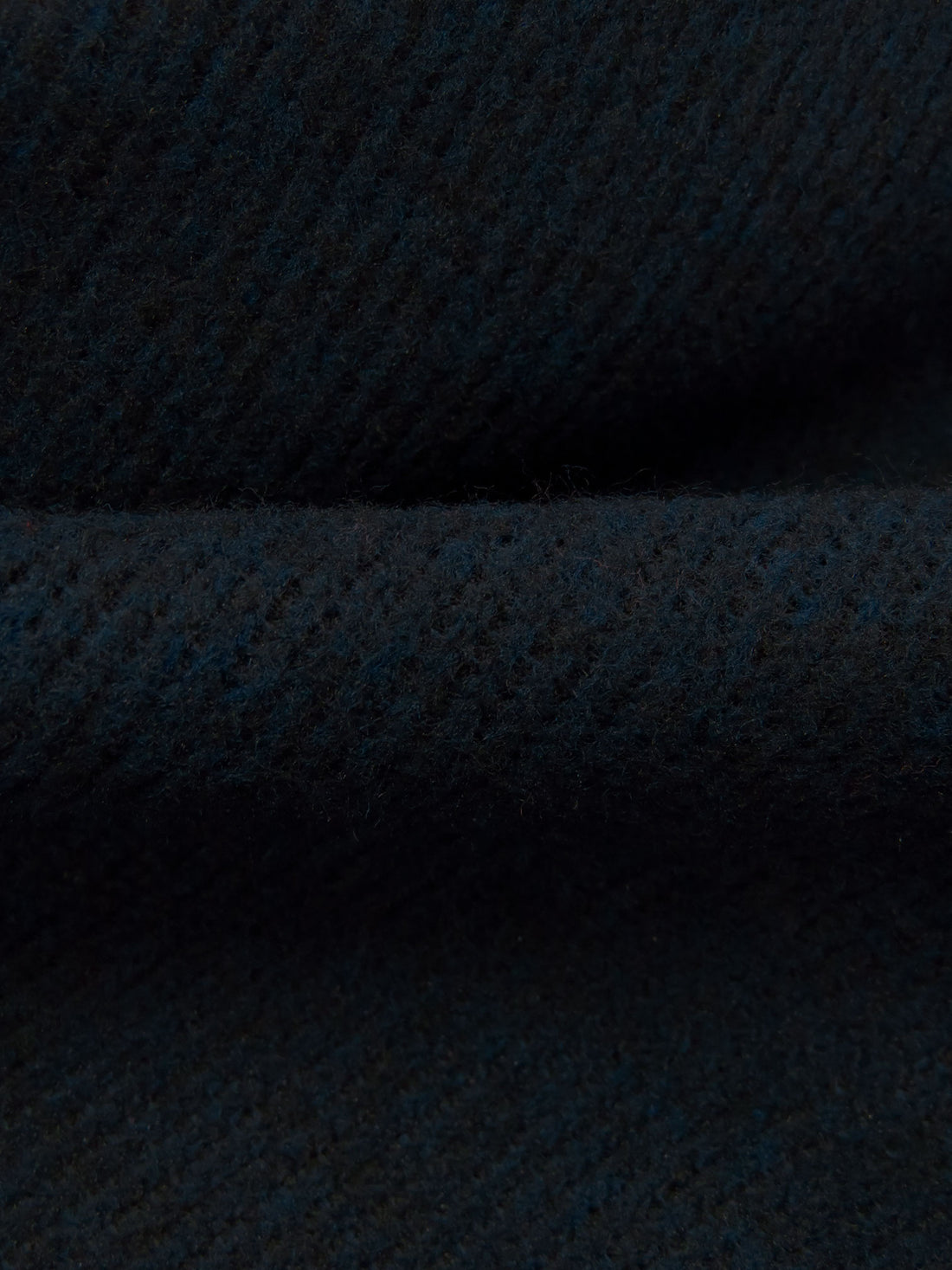 Dark Blue/Black 100% Polyester Heathered Rib Sweater Knit 57W