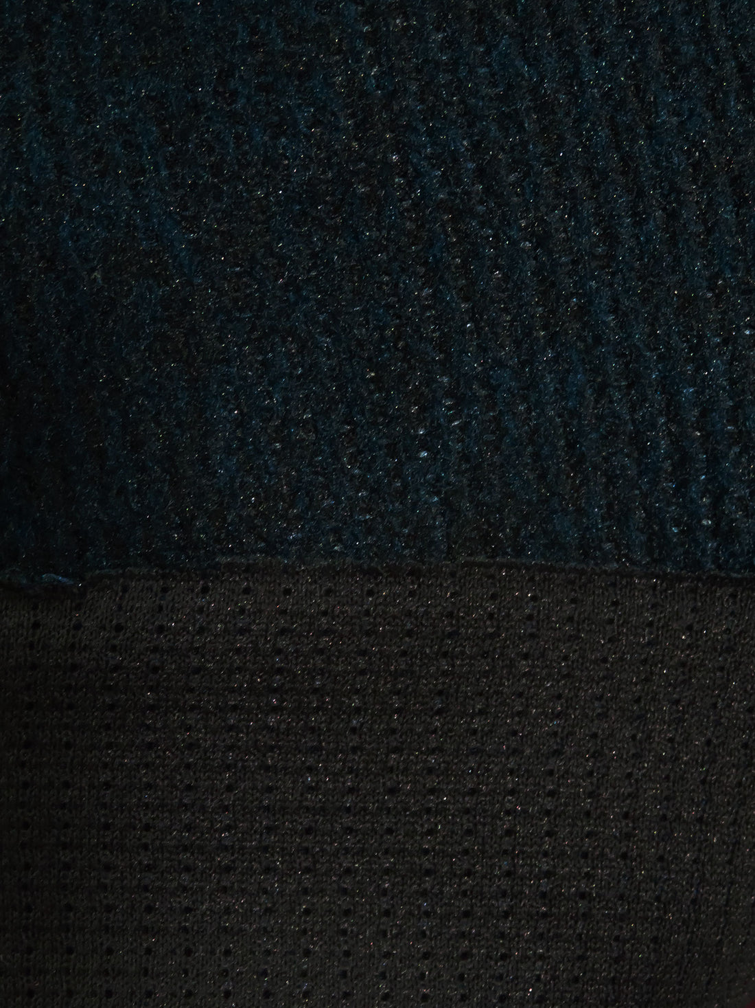 Dark Blue/Black 100% Polyester Heathered Rib Sweater Knit 57W