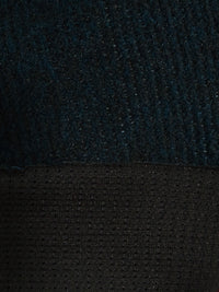 Dark Blue/Black 100% Polyester Heathered Rib Sweater Knit 57W