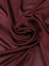 Dark Ruby 100% Silk Satin-Faced Chiffon - NY Designer - 52W