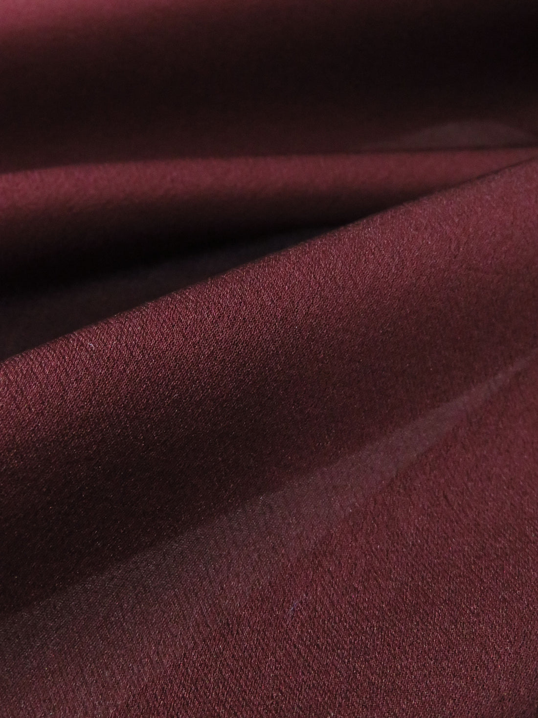Dark Ruby 100% Silk Satin-Faced Chiffon - NY Designer - 52W