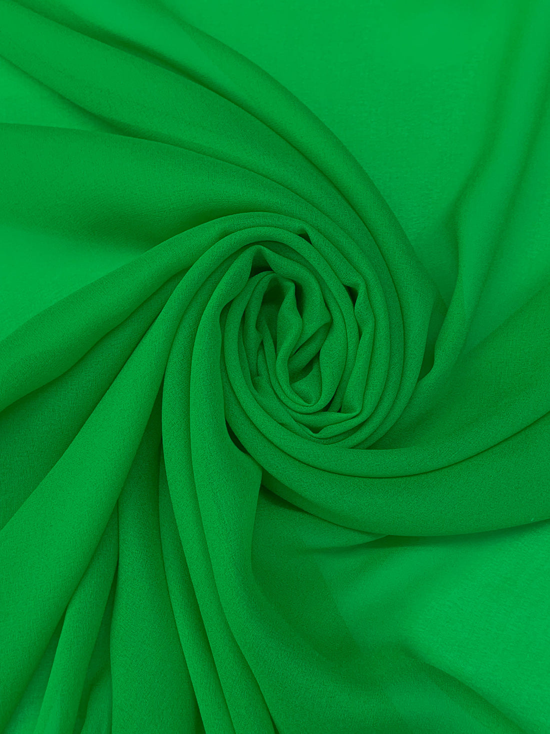 Green Silk/Lycra Georgette - NY Designer - 53W