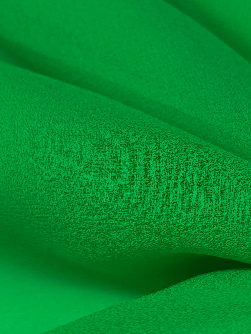 Green Silk/Lycra Georgette - NY Designer - 53W