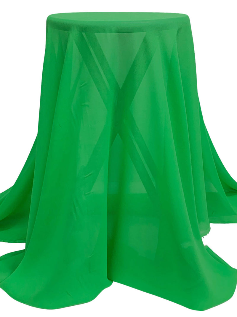 Green Silk/Lycra Georgette - NY Designer - 53W