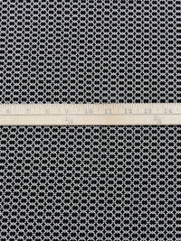 Black/White Rayon/Nylon/Lycra Chain Link Print Stretch Bengaline Suiting 58W