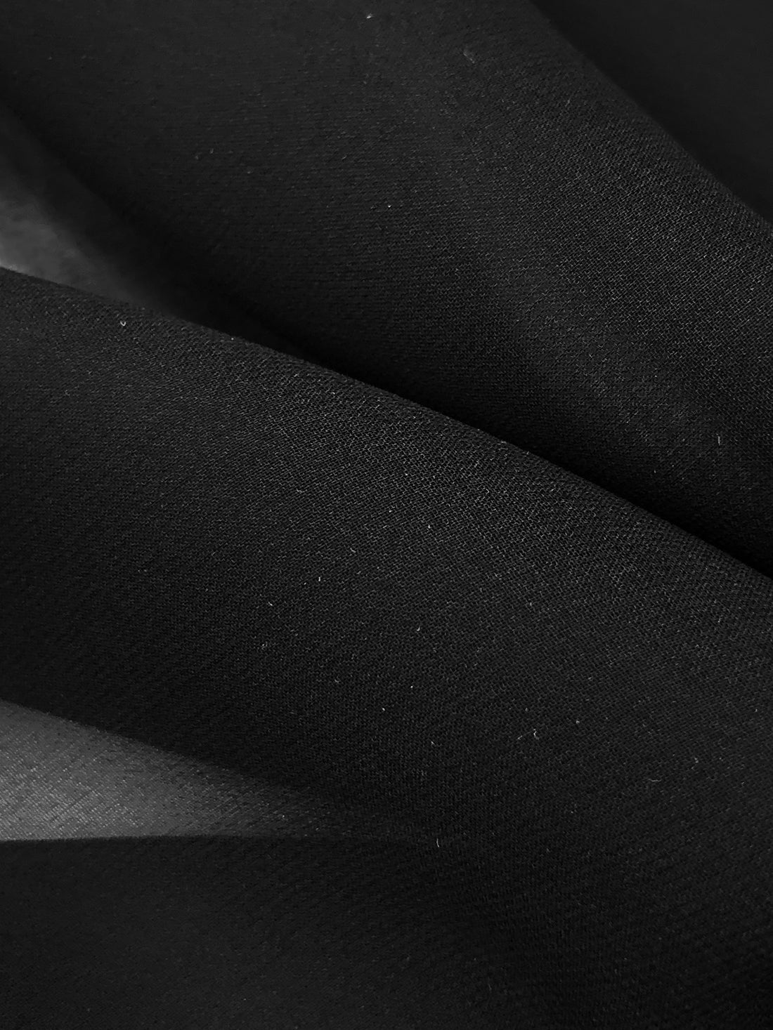 Black 100% Silk Chiffon - NY Designer - 53W