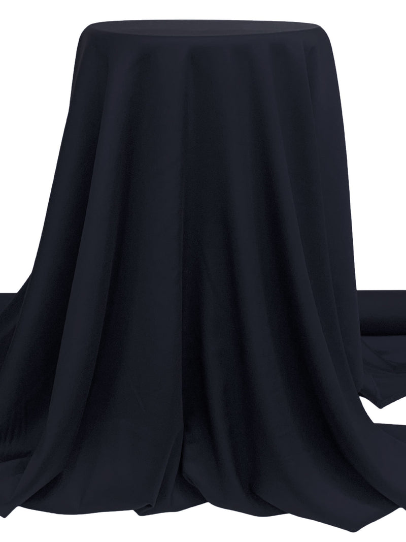 Midnight Navy Silk/Lycra Twill - NY Designer - 54W