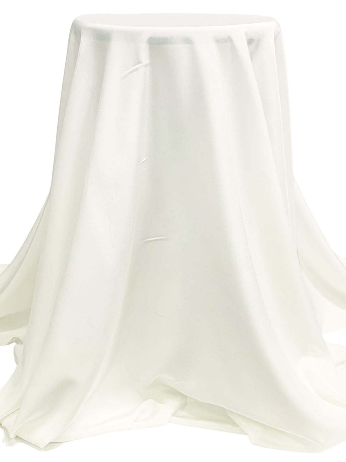 Penguin White 100% Silk Crepe De Chine - NY Designer - 55W