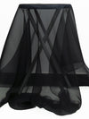 Carbon Black 100% Silk Chiffon - NY Designer - 42W