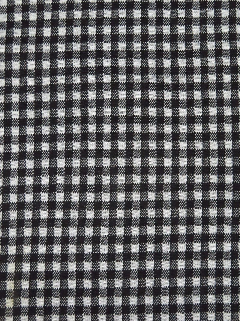 Black/Light Gray 100% Polyester Check Weave Double Knit 56W