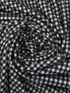 Black/Light Gray 100% Polyester Check Weave Double Knit 56W