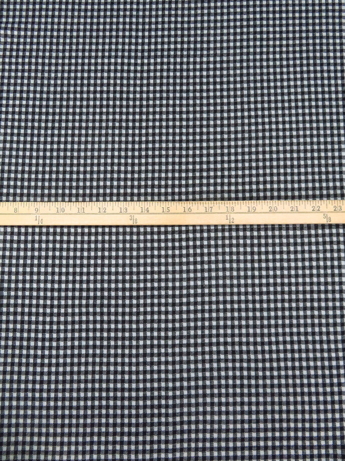 Black/Light Gray 100% Polyester Check Weave Double Knit 56W