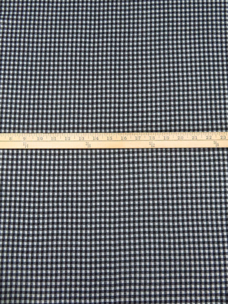 Black/Light Gray 100% Polyester Check Weave Double Knit 56W