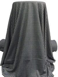 Black/Light Gray 100% Polyester Check Weave Double Knit 56W
