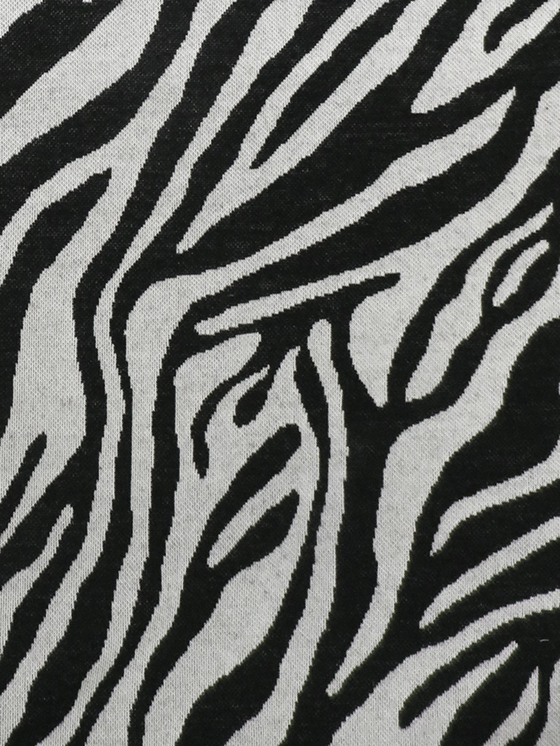 Black/Light Gray Polyester/Lycra Animal Weave Jacquard Double Knit 56W