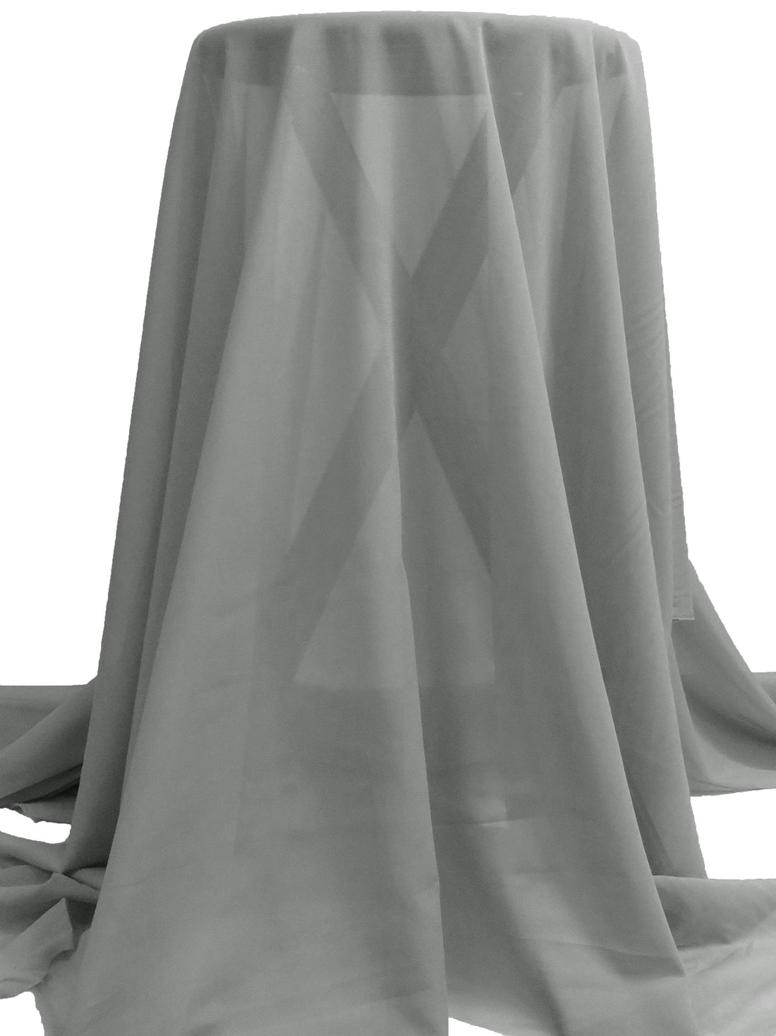 Moon Gray Silk/Lycra Stretch Chiffon - NY Designer - 53W