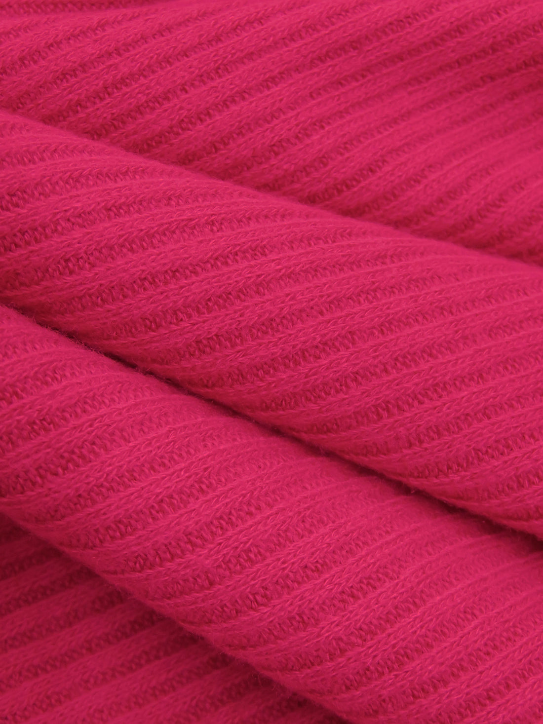 Raspberry Pink Polyester/Rayon/Lycra Rib Sweater Knit - Michael Stars - 49W