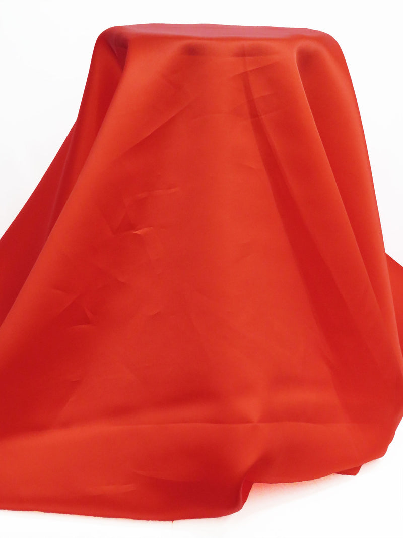 Deep Salamander Orange 100% Silk Satin Faced Organza - NY Designer - 52W