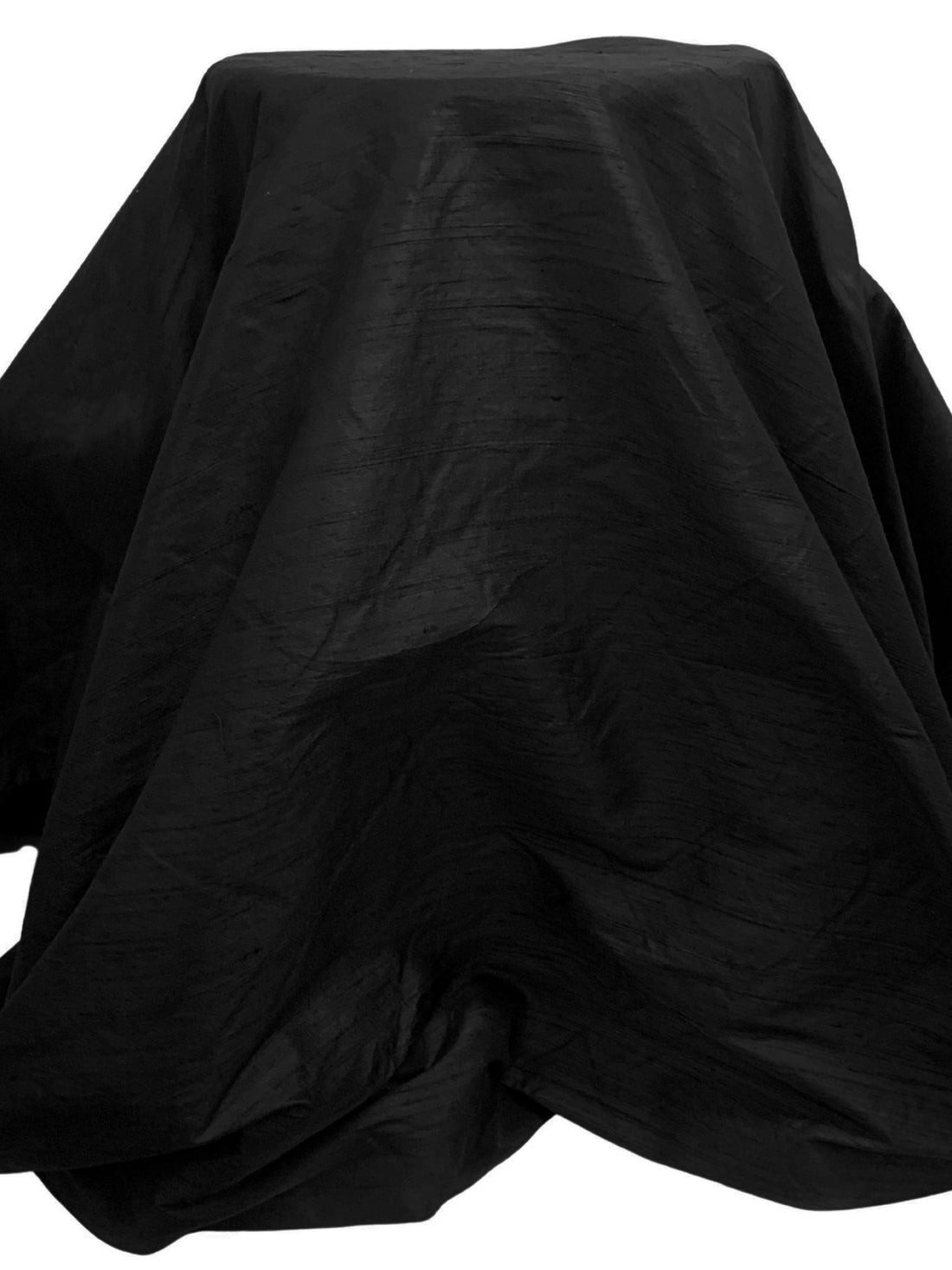 Jet Black 100% Silk Dupioni - NY Designer - 53W