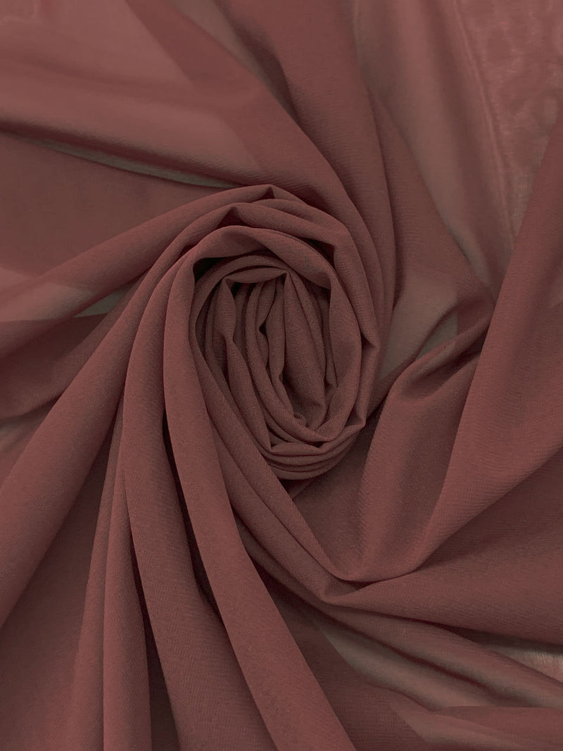 Rose Taupe Silk/Lycra Stretch Chiffon - NY Designer - 54W