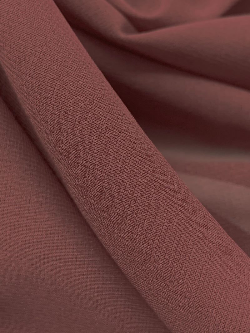 Rose Taupe Silk/Lycra Stretch Chiffon - NY Designer - 54W