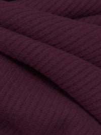 Dark Old Mauve Polyester/Rayon/Lycra Rib Sweater Knit - Michael Stars - 48W