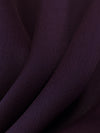 Deep Aubergine 100% Silk Satin-Faced Chiffon - NY Designer - 52W