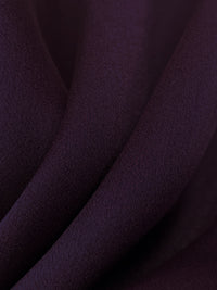 Deep Aubergine 100% Silk Satin-Faced Chiffon - NY Designer - 52W