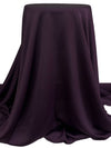 Deep Aubergine 100% Silk Satin-Faced Chiffon - NY Designer - 52W