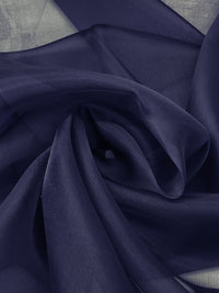 Navy 100% Silk Organza - NY Designer - 54W