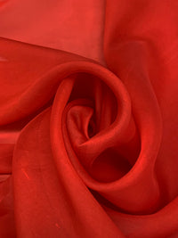 Chili Pepper Red 100% Silk Slubbed Organza - NY Designer - 56W