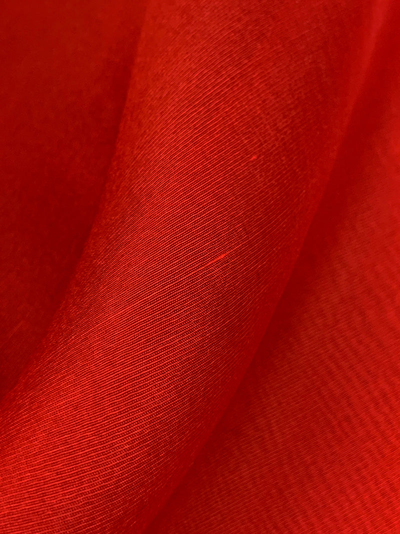 Chili Pepper Red 100% Silk Slubbed Organza - NY Designer - 56W