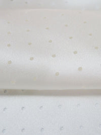 Antique White 100% Silk Laser Cut Dot Charmeuse - NY Designer - 54W