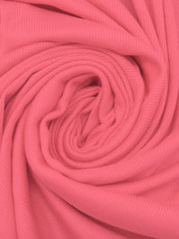 Vivid Light Coral Pink Cotton/Modal/Lycra Rib Knit - Michael Stars - 44W