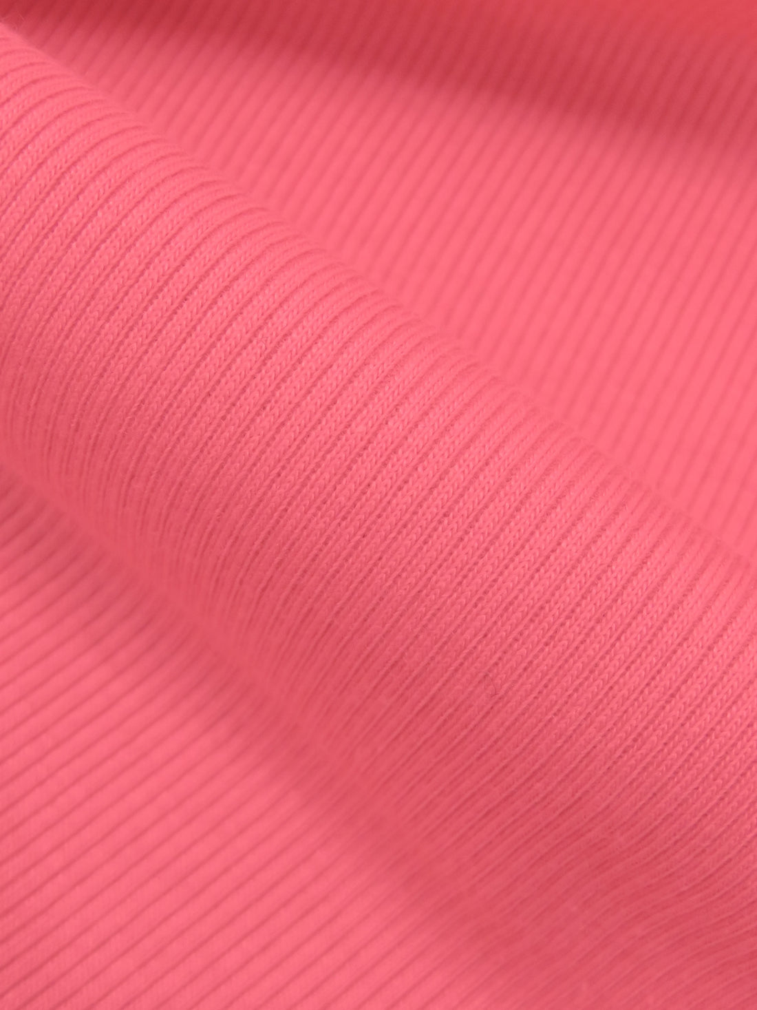 Vivid Light Coral Pink Cotton/Modal/Lycra Rib Knit - Michael Stars - 44W