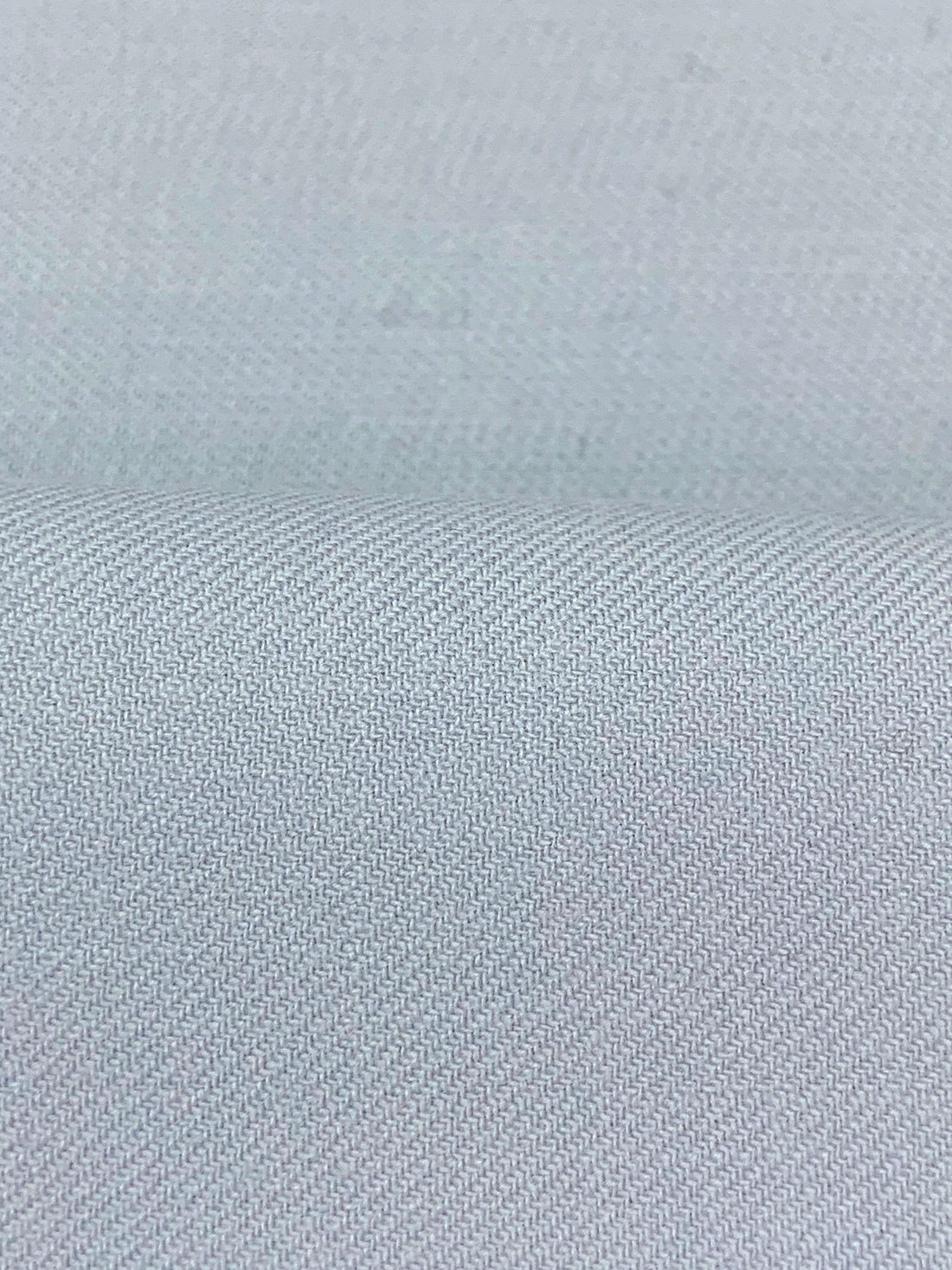 Soft Dusty Blue Wool/Lycra Double Weave Twill Suiting - NY Designer - 52W